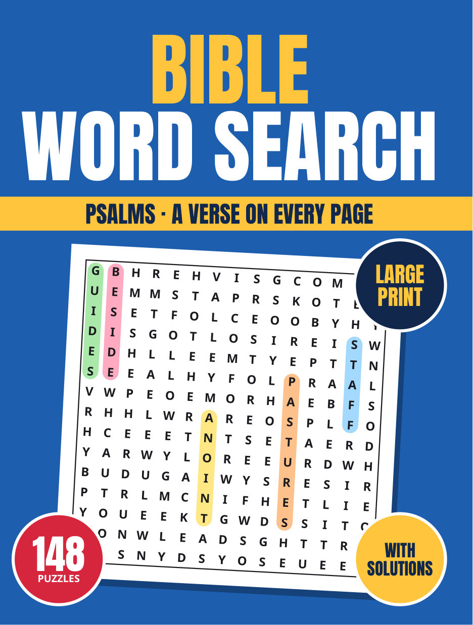 Bible Word Search: Large Print Psalms — cover